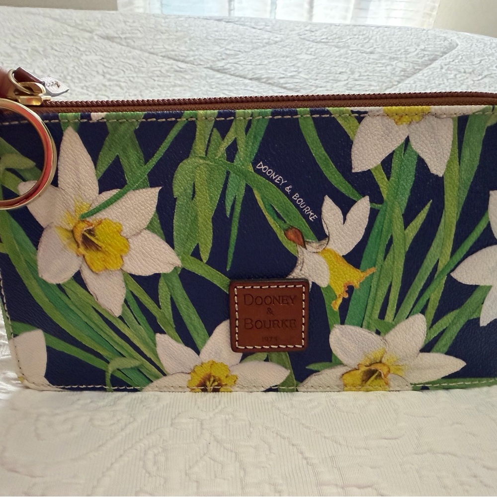 Dooney & Bourke Blue Floral long wristlet
